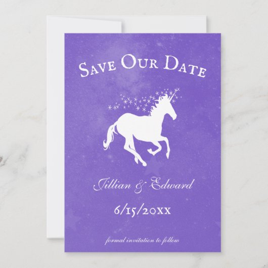 Lila Ankündigung Datum freihalten (Vorderseite)