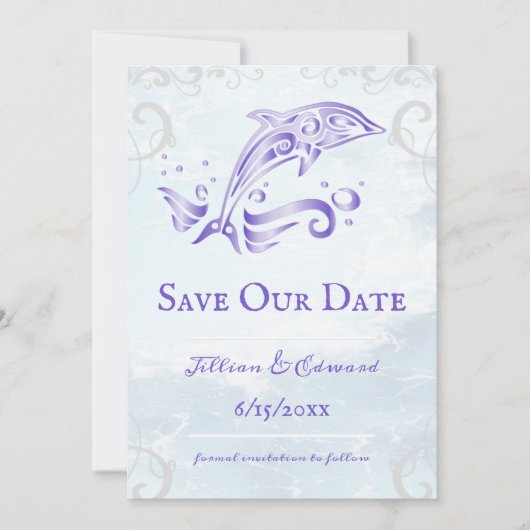 Lila Ankündigung Datum freihalten (Vorderseite)