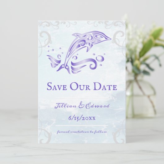 Lila Ankündigung Datum freihalten (Stehend Vorderseite)