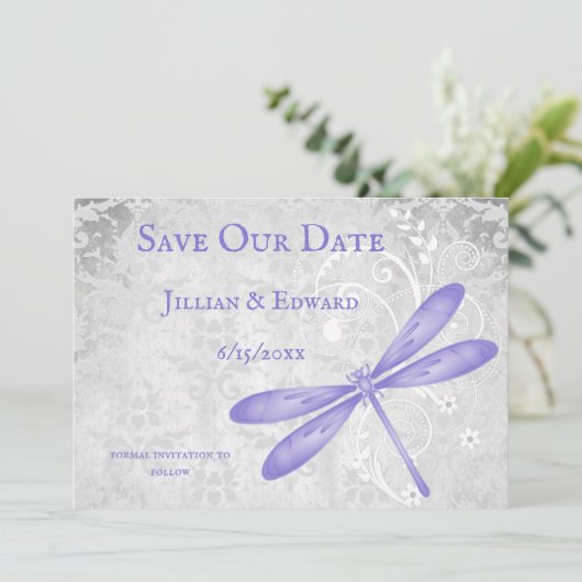 Lila Ankündigung Datum freihalten (Stehend Vorderseite)