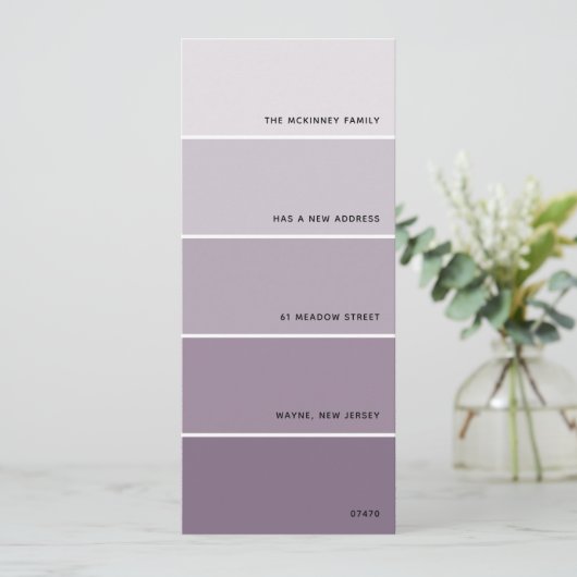 Lila Ankündigung von Paint Swatch (Stehend Vorderseite)