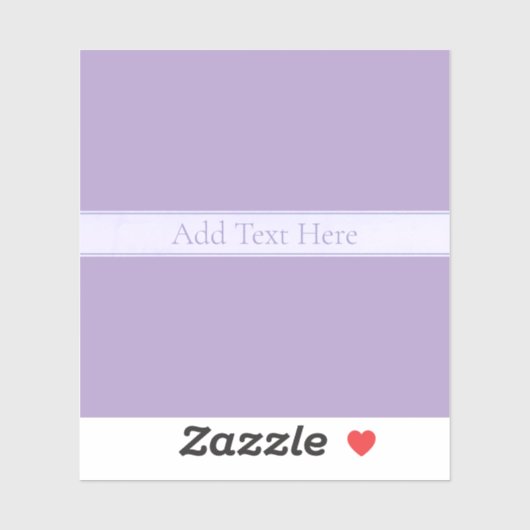 Lila, anpassbarer eleganter Leichtlavender Aufkleber (Blatt)