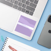 Lila, anpassbarer eleganter Leichtlavender Aufkleber (Laptop mit iPhone)