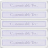 Lila, anpassbarer eleganter Leichtlavender Aufkleber (Vorderseite)