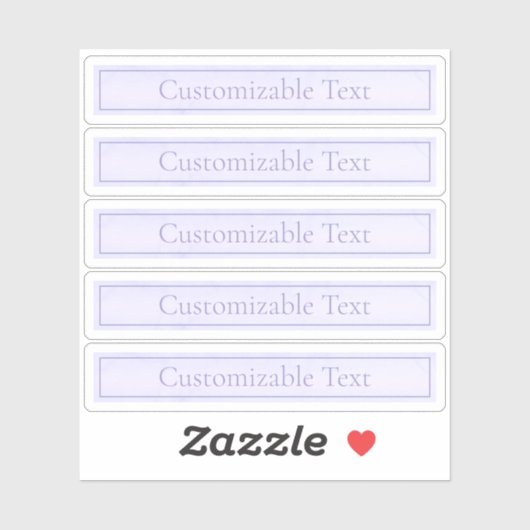 Lila, anpassbarer eleganter Leichtlavender Aufkleber (Blatt)