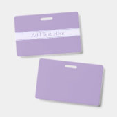 Lila, anpassbarer eleganter Leichtlavender Ausweis (Vorder- & Rückseite)