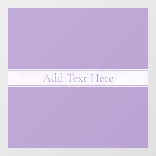 Lila, anpassbarer eleganter Leichtlavender Fensteraufkleber (Blatt)