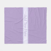 Lila, anpassbarer eleganter Leichtlavender Fleecedecke (Vorderseite (Horizontal))