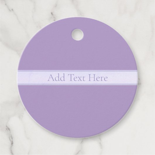 Lila, anpassbarer eleganter Leichtlavender Geschenkanhänger (Vorderseite)