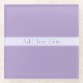 Lila, anpassbarer eleganter Leichtlavender Glasuntersetzer (Vorderseite)