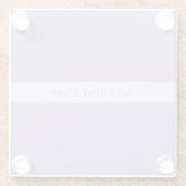 Lila, anpassbarer eleganter Leichtlavender Glasuntersetzer (Rückseite)