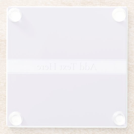 Lila, anpassbarer eleganter Leichtlavender Glasuntersetzer (Rückseite)