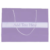 Lila, anpassbarer eleganter Leichtlavender Große Geschenktüte (Rückseite)