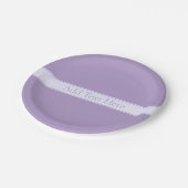 Lila, anpassbarer eleganter Leichtlavender Pappteller (Schrägansicht)