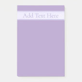 Lila, anpassbarer eleganter Leichtlavender Post-it Klebezettel (Vorderseite)