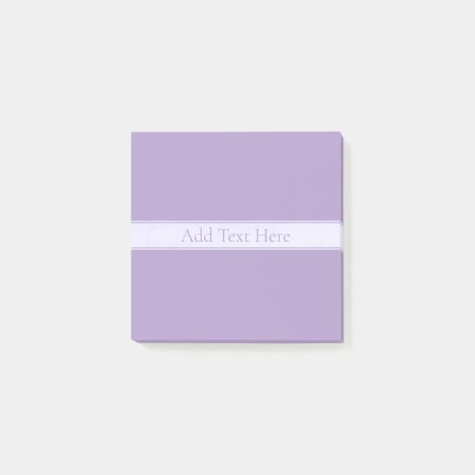 Lila, anpassbarer eleganter Leichtlavender Post-it Klebezettel (Vorderseite)