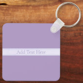 Lila, anpassbarer eleganter Leichtlavender Schlüsselanhänger (Rückseite)