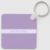 Lila, anpassbarer eleganter Leichtlavender Schlüsselanhänger (Rückseite)