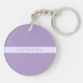 Lila, anpassbarer eleganter Leichtlavender Schlüsselanhänger (Rückseite)