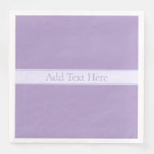 Lila, anpassbarer eleganter Leichtlavender Serviette (Vorderseite)