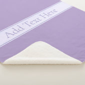 Lila, anpassbarer eleganter Leichtlavender Sherpadecke (3/4)