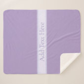 Lila, anpassbarer eleganter Leichtlavender Sherpadecke (Vorderseite (Horizontal))
