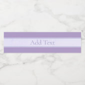 Lila, anpassbarer eleganter Leichtlavender Wasserflaschenetikett (Einzelnes Label)
