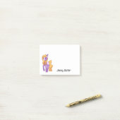 Lila Anthro Pony Post-it Klebezettel (Auf Schreibtisch)