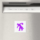 Lila Anthropomorphe Canine Bowling Magnet 0001 (In Situ (Geschirrspüler))