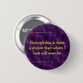 Lila Anti-homophobe Knopf Button (Vorne & Hinten)
