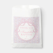Lila Antike Fancy Blumen Tauf Dessert Geschenktütchen (Vorderseite)
