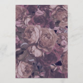 Lila antike Rose Fantasy Wedding Einladung (Rückseite)