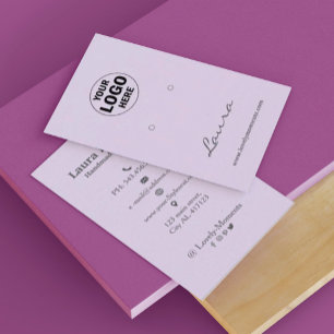 Lila Anzeige für das Sammeln von Logos Visitenkarte