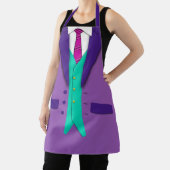 Lila Anzug Rote Krawatte und Aquamariner Westen Schürze (InSitu)