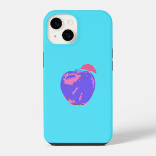 Lila Apfel Pop Art iPhone 14 Hülle