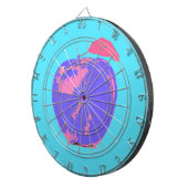 Lila Apple Pop Art Dartscheibe (Vorderseite rechts)