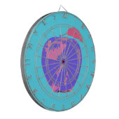 Lila Apple Pop Art Dartscheibe (Vorderseite Links)