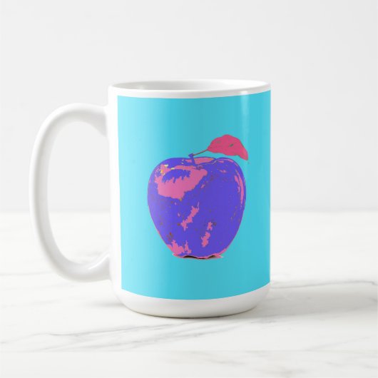 Lila Apple Pop Art Kaffeetasse (Links)
