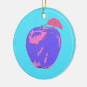 Lila Apple Pop Art Keramik Ornament (Links)