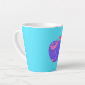 Lila Apple Pop Art Milchtasse (Linke Ecke)