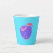 Lila Apple Pop Art Milchtasse (Vorderseite)