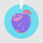 Lila Apple Pop Art Ornament (Vorderseite)