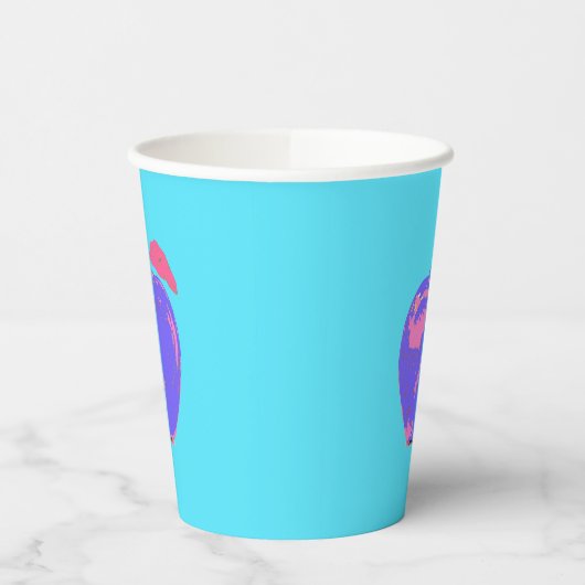 Lila Apple Pop Art Pappbecher (Links)