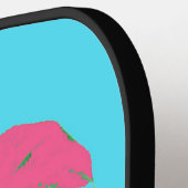 Lila Apple Pop Art Pickleball Schläger (Linke Seite)