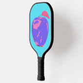 Lila Apple Pop Art Pickleball Schläger (Links)