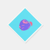 Lila Apple Pop Art Serviette (Ecke)