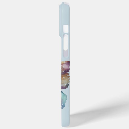 Lila Aqua Blue Mint Butterfliegen Case-Mate iPhone Hülle (Rückseite / Links)