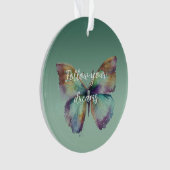 Lila Aqua Blue Mint Butterfliegen Ornament (Vorderseite)