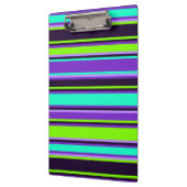 Lila, Aqua & Chartreuse Clipboard Klemmbrett (Links)