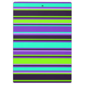 Lila, Aqua & Chartreuse Clipboard Klemmbrett (Rückseite)